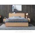 Storage functional wooden bedroom MDF melamine headboard bed